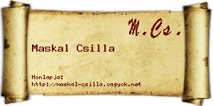 Maskal Csilla névjegykártya