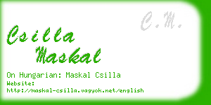 csilla maskal business card